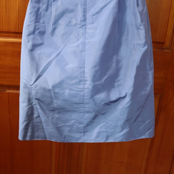 J.Crew Blue Floral Sleeveless Silk Formal Dress Prom Wedding Special Occasion 2 - Picture 7 of 11